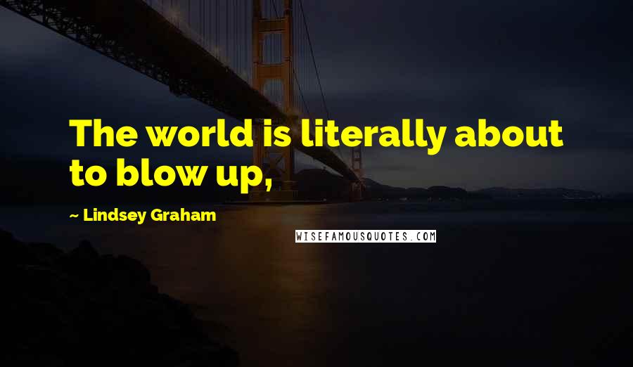 Lindsey Graham Quotes: The world is literally about to blow up,