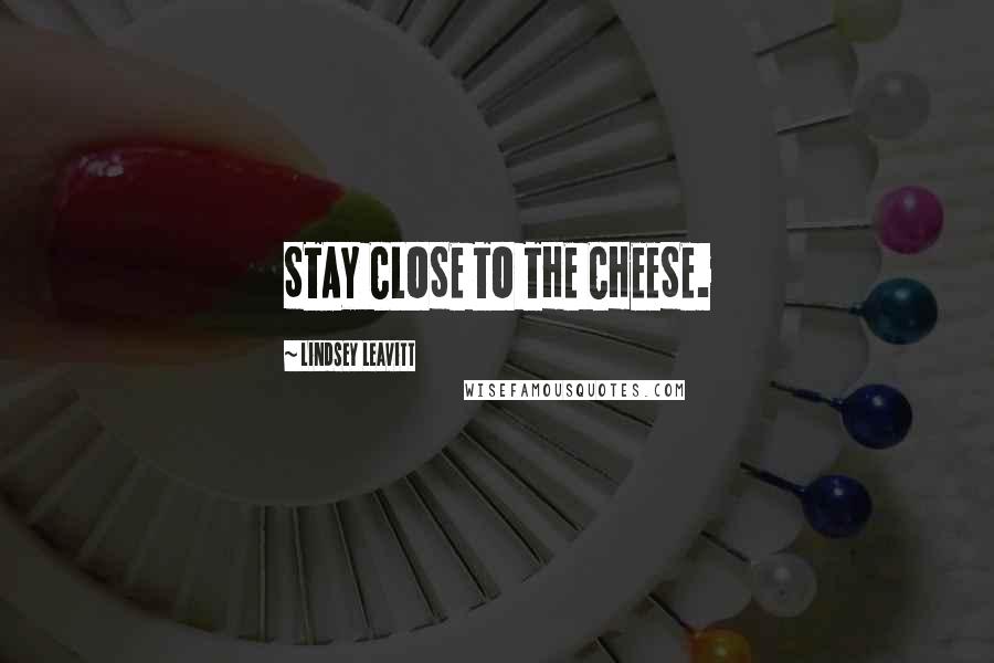 Lindsey Leavitt Quotes: STAY CLOSE TO THE CHEESE.