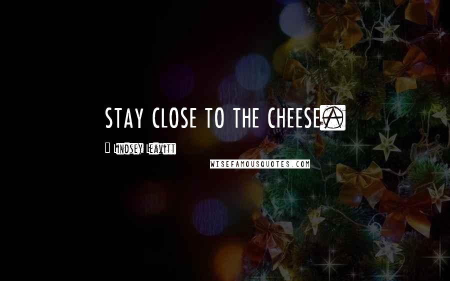 Lindsey Leavitt Quotes: STAY CLOSE TO THE CHEESE.