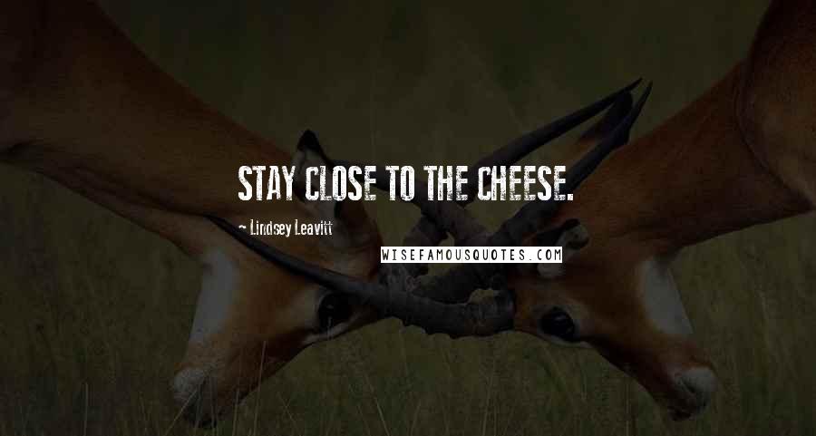 Lindsey Leavitt Quotes: STAY CLOSE TO THE CHEESE.