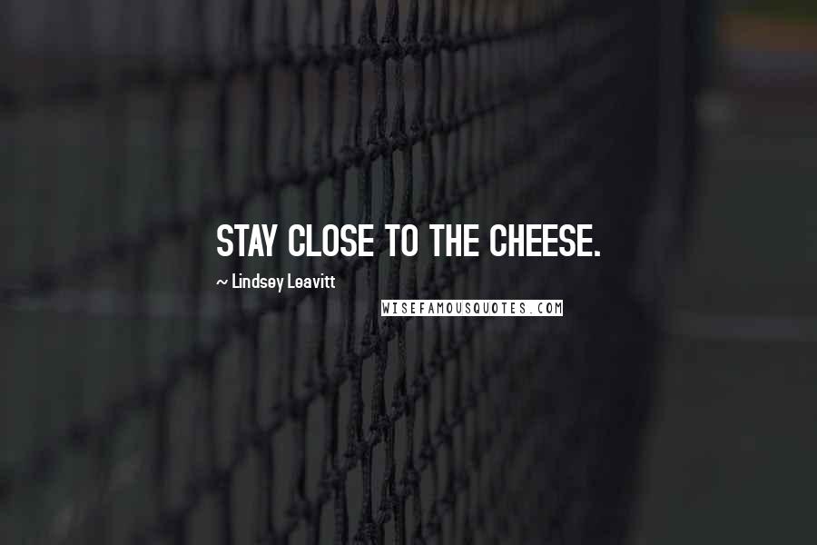 Lindsey Leavitt Quotes: STAY CLOSE TO THE CHEESE.