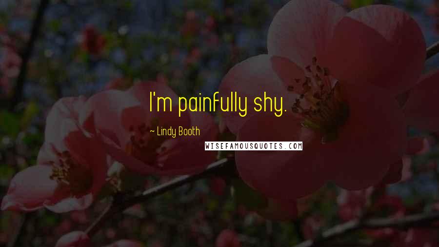 Lindy Booth Quotes: I'm painfully shy.