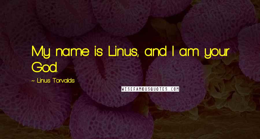 Linus Torvalds Quotes: My name is Linus, and I am your God.