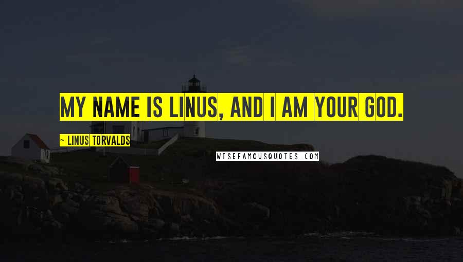 Linus Torvalds Quotes: My name is Linus, and I am your God.