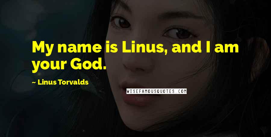 Linus Torvalds Quotes: My name is Linus, and I am your God.