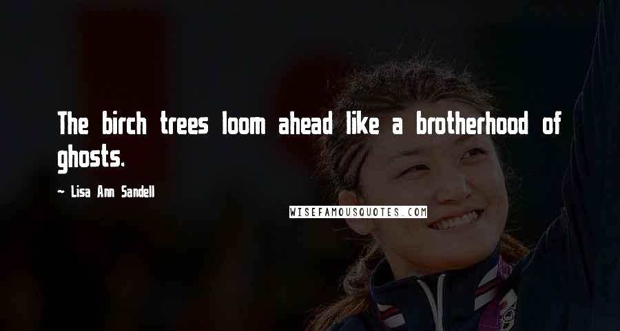 Lisa Ann Sandell Quotes: The birch trees loom ahead like a brotherhood of ghosts.