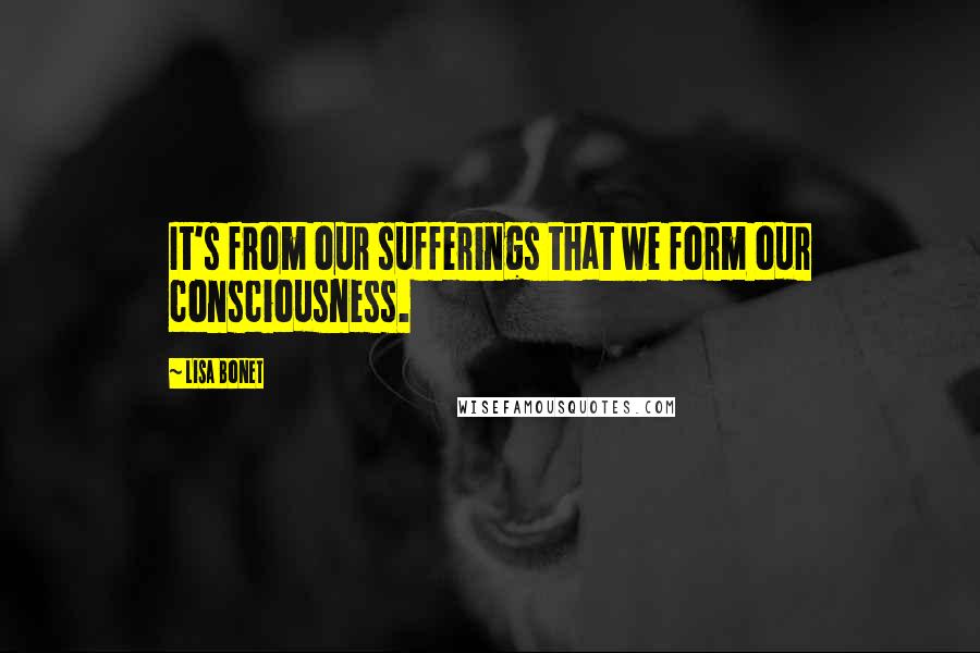 Lisa Bonet Quotes: It's from our sufferings that we form our consciousness.