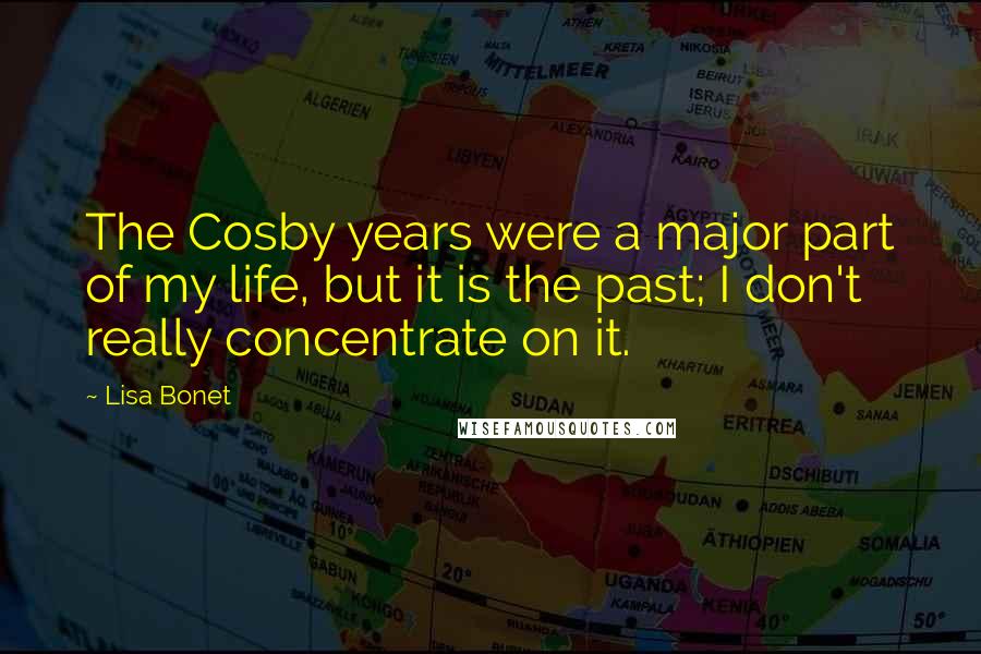 Lisa Bonet Quotes: The Cosby years were a major part of my life, but it is the past; I don't really concentrate on it.