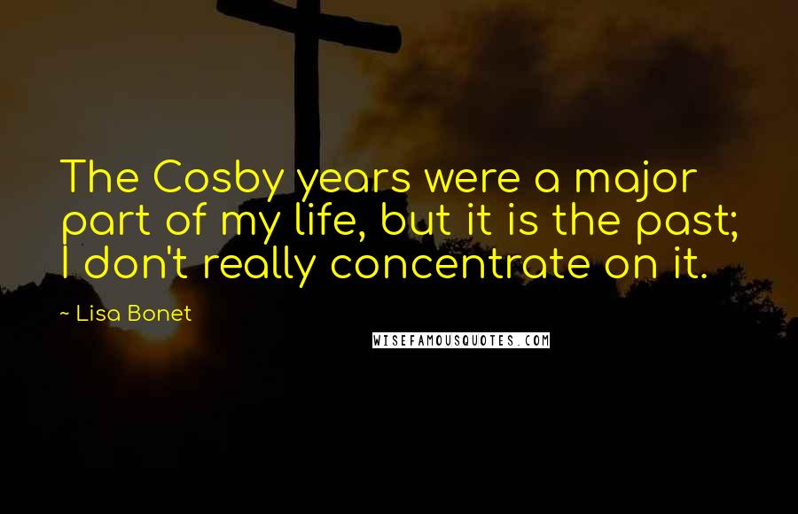 Lisa Bonet Quotes: The Cosby years were a major part of my life, but it is the past; I don't really concentrate on it.