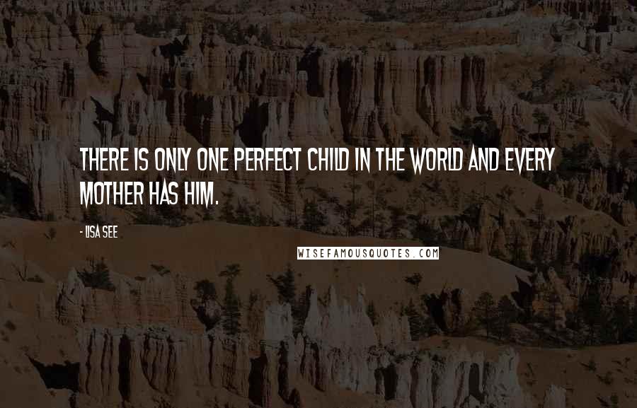 Lisa See Quotes: There is only one perfect child in the world and every mother has him.