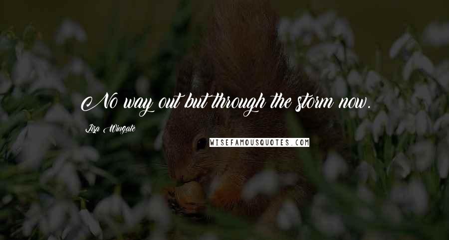 Lisa Wingate Quotes: No way out but through the storm now.