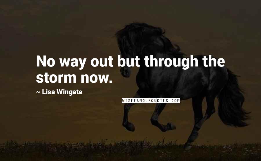 Lisa Wingate Quotes: No way out but through the storm now.