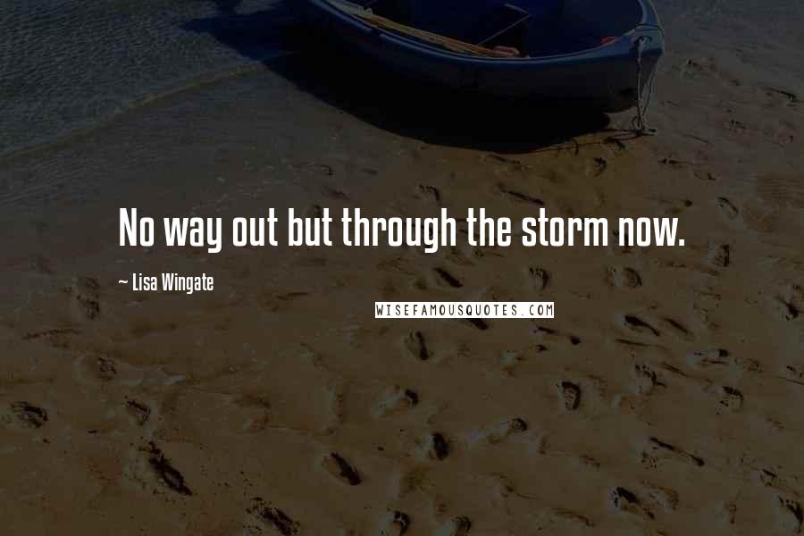 Lisa Wingate Quotes: No way out but through the storm now.