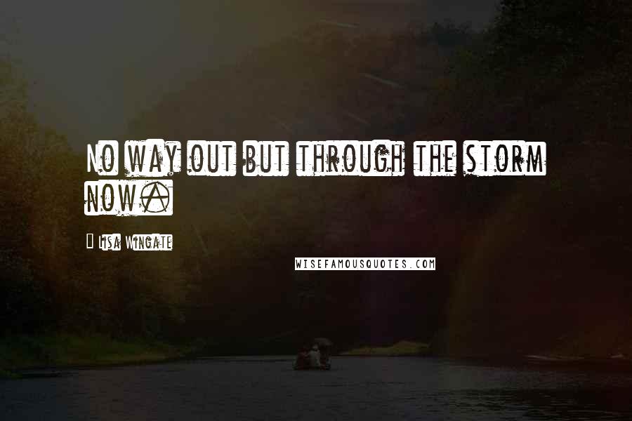 Lisa Wingate Quotes: No way out but through the storm now.