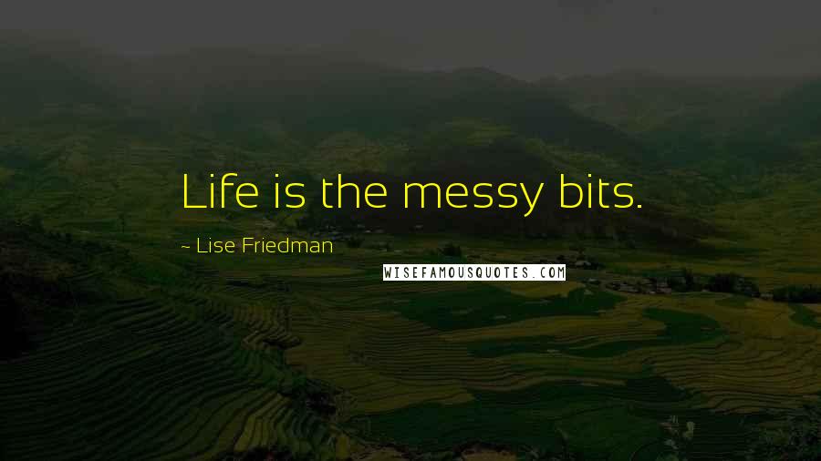 Lise Friedman Quotes: Life is the messy bits.