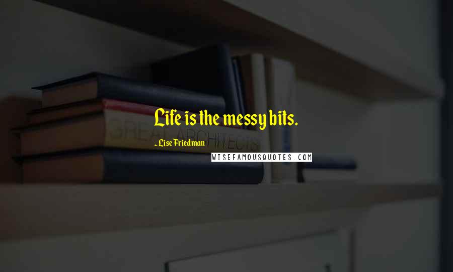 Lise Friedman Quotes: Life is the messy bits.