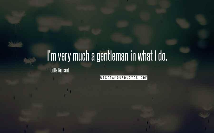 Little Richard Quotes: I'm very much a gentleman in what I do.