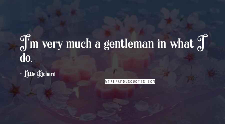 Little Richard Quotes: I'm very much a gentleman in what I do.