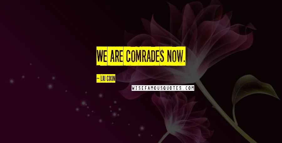 Liu Cixin Quotes: We are comrades now.