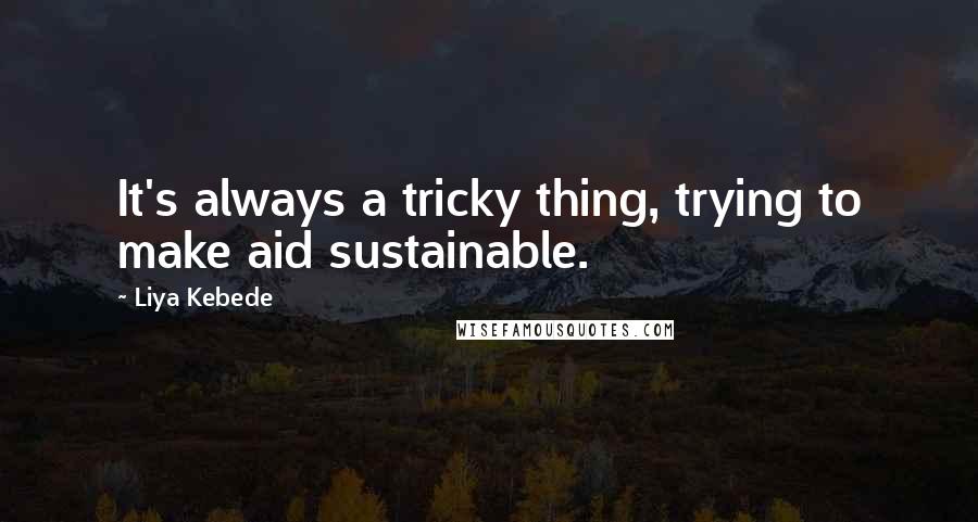 Liya Kebede Quotes: It's always a tricky thing, trying to make aid sustainable.