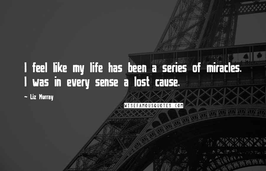 Liz Murray Quotes: I feel like my life has been a series of miracles. I was in every sense a lost cause.