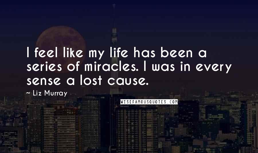 Liz Murray Quotes: I feel like my life has been a series of miracles. I was in every sense a lost cause.