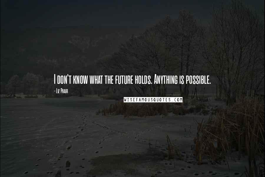 Liz Phair Quotes: I don't know what the future holds. Anything is possible.