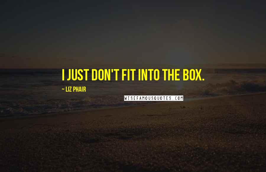 Liz Phair Quotes: I just don't fit into the box.