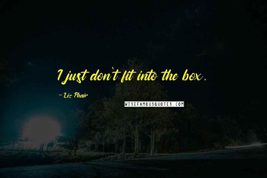 Liz Phair Quotes: I just don't fit into the box.