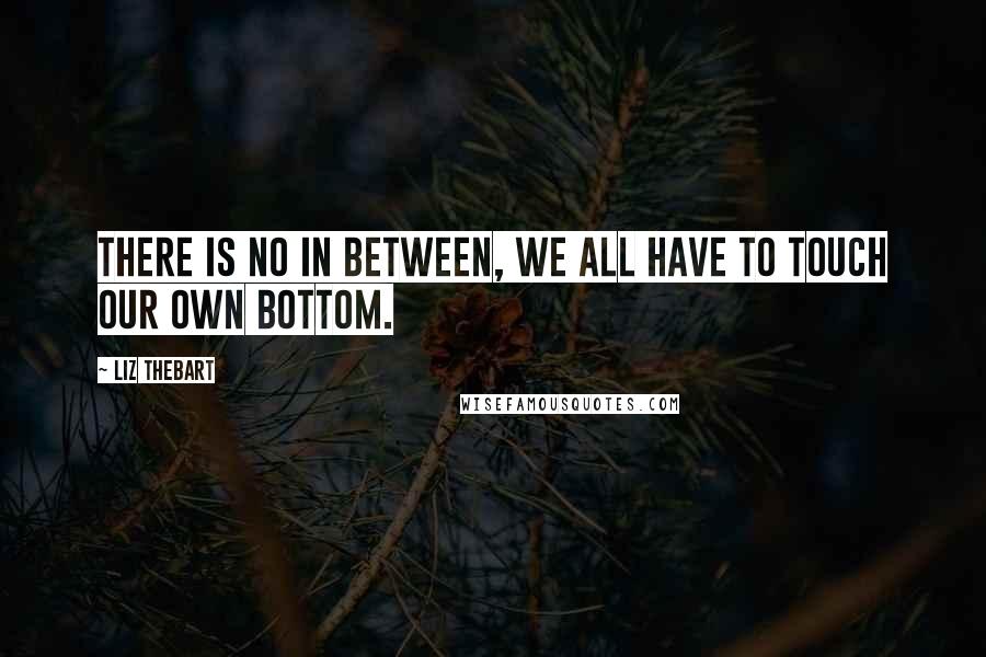 Liz Thebart Quotes: There is no in between, we all have to touch our own bottom.