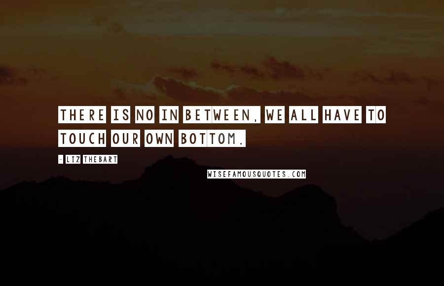 Liz Thebart Quotes: There is no in between, we all have to touch our own bottom.