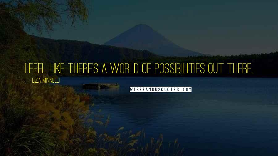Liza Minnelli Quotes: I feel like there's a world of possibilities out there.