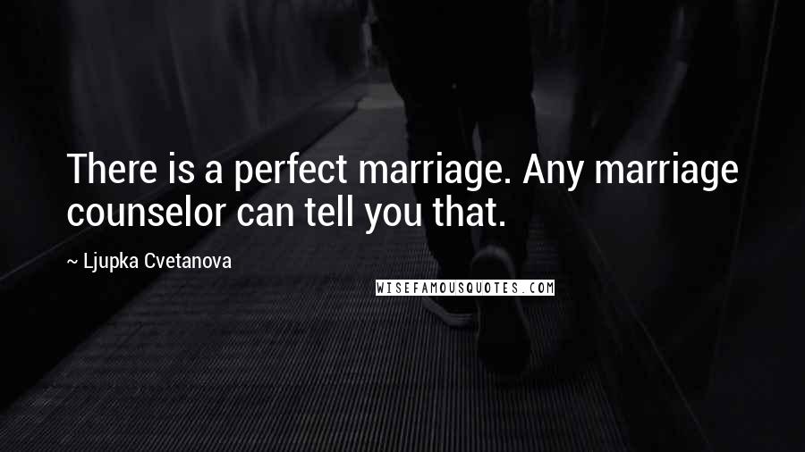 Ljupka Cvetanova Quotes: There is a perfect marriage. Any marriage counselor can tell you that.