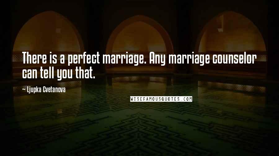 Ljupka Cvetanova Quotes: There is a perfect marriage. Any marriage counselor can tell you that.