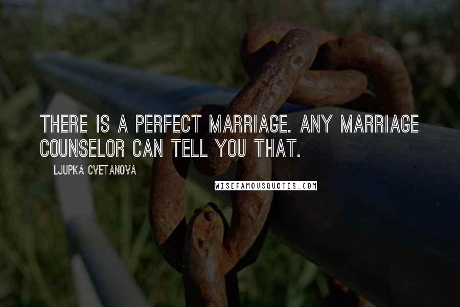 Ljupka Cvetanova Quotes: There is a perfect marriage. Any marriage counselor can tell you that.