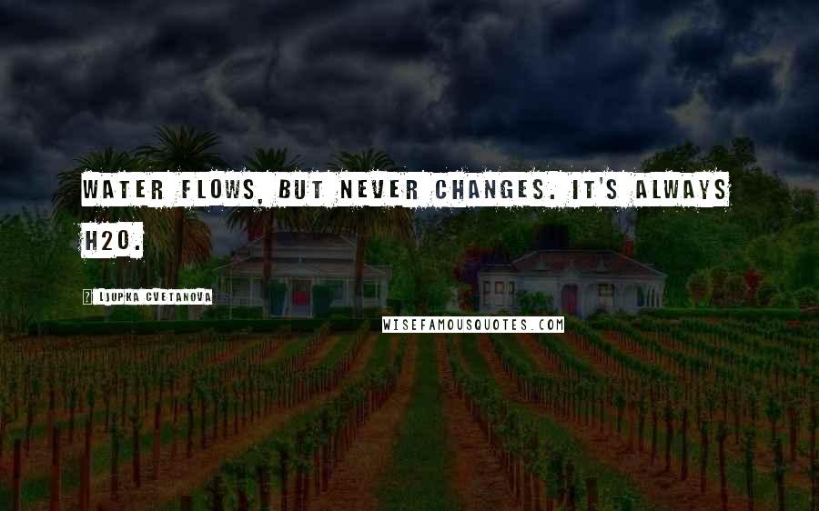 Ljupka Cvetanova Quotes: Water flows, but never changes. It's always H2O.