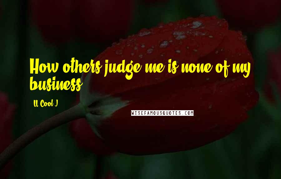 LL Cool J Quotes: How others judge me is none of my business.