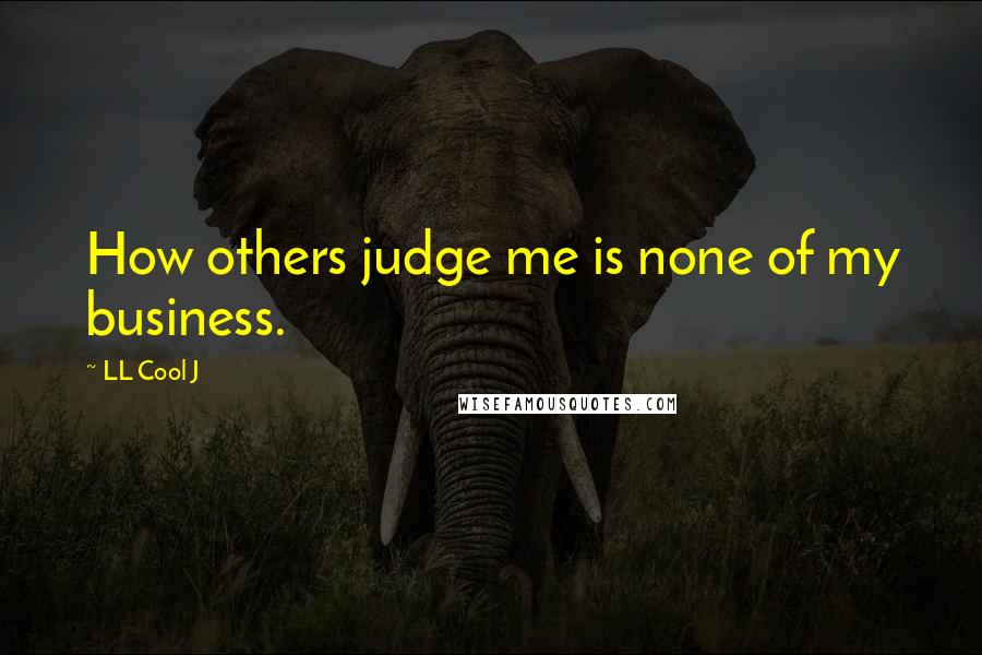 LL Cool J Quotes: How others judge me is none of my business.