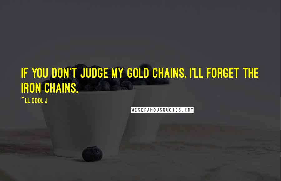 LL Cool J Quotes: If you don't judge my gold chains, I'll forget the iron chains,