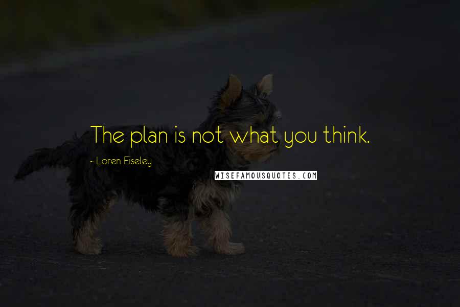Loren Eiseley Quotes: The plan is not what you think.