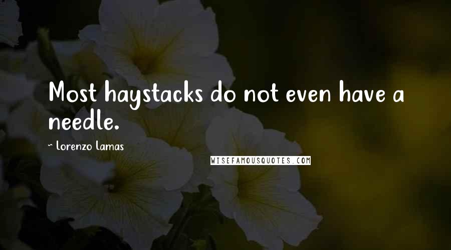 Lorenzo Lamas Quotes: Most haystacks do not even have a needle.