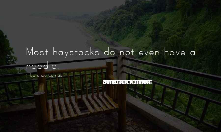 Lorenzo Lamas Quotes: Most haystacks do not even have a needle.