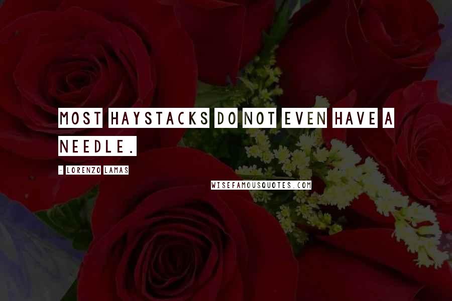 Lorenzo Lamas Quotes: Most haystacks do not even have a needle.