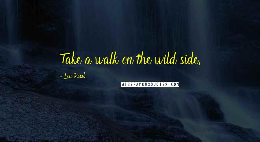 Lou Reed Quotes: Take a walk on the wild side.
