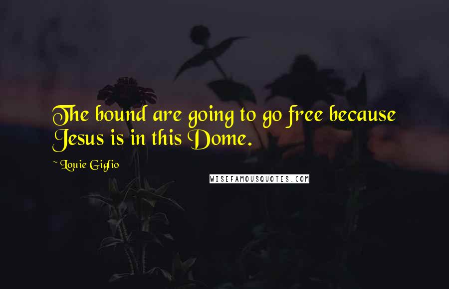 Louie Giglio Quotes: The bound are going to go free because Jesus is in this Dome.