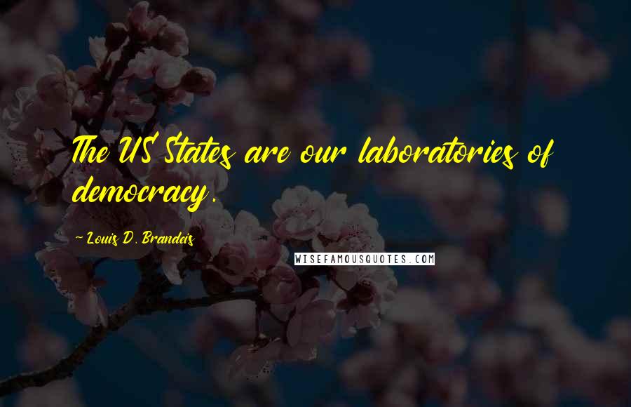 Louis D. Brandeis Quotes: The US States are our laboratories of democracy.