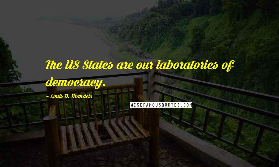 Louis D. Brandeis Quotes: The US States are our laboratories of democracy.