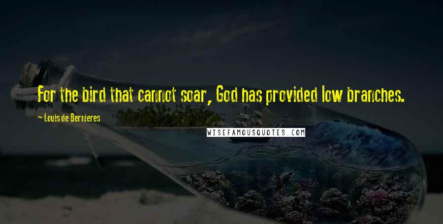 Louis De Bernieres Quotes: For the bird that cannot soar, God has provided low branches.