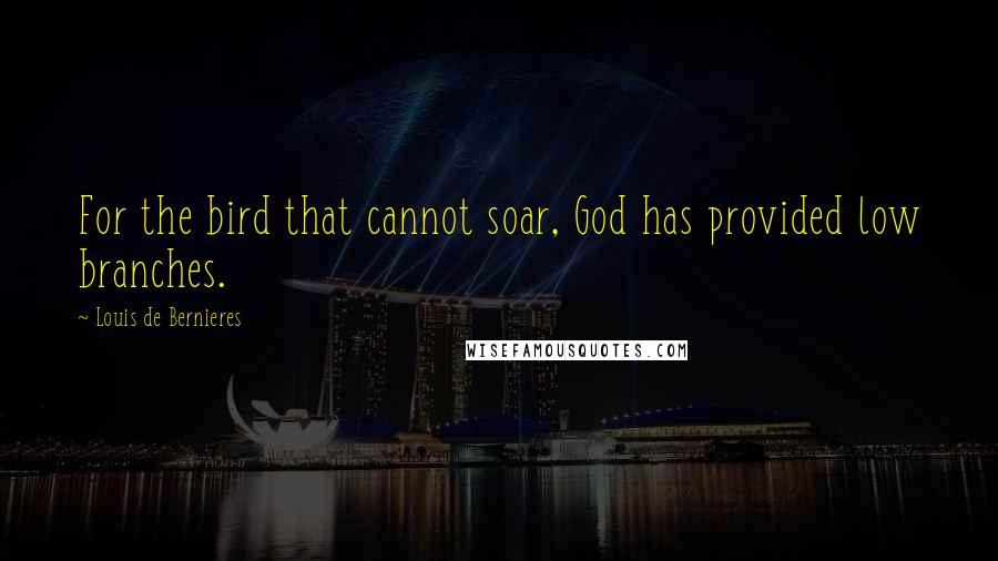 Louis De Bernieres Quotes: For the bird that cannot soar, God has provided low branches.