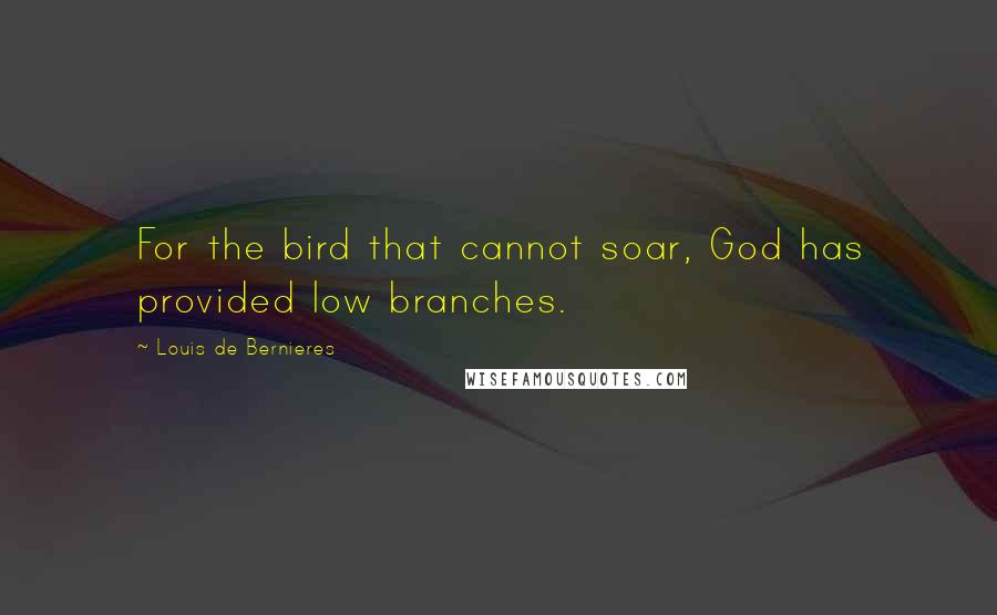 Louis De Bernieres Quotes: For the bird that cannot soar, God has provided low branches.